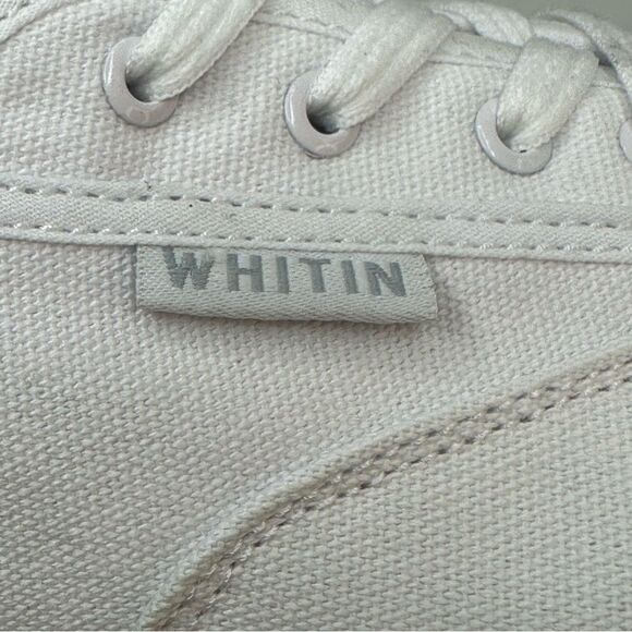 WHITIN White Wide Canvas Barefoot Sneakers | Zero Drop Sole | Minimalist Sz 10 W - Picture 4 of 16